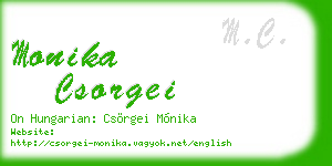 monika csorgei business card